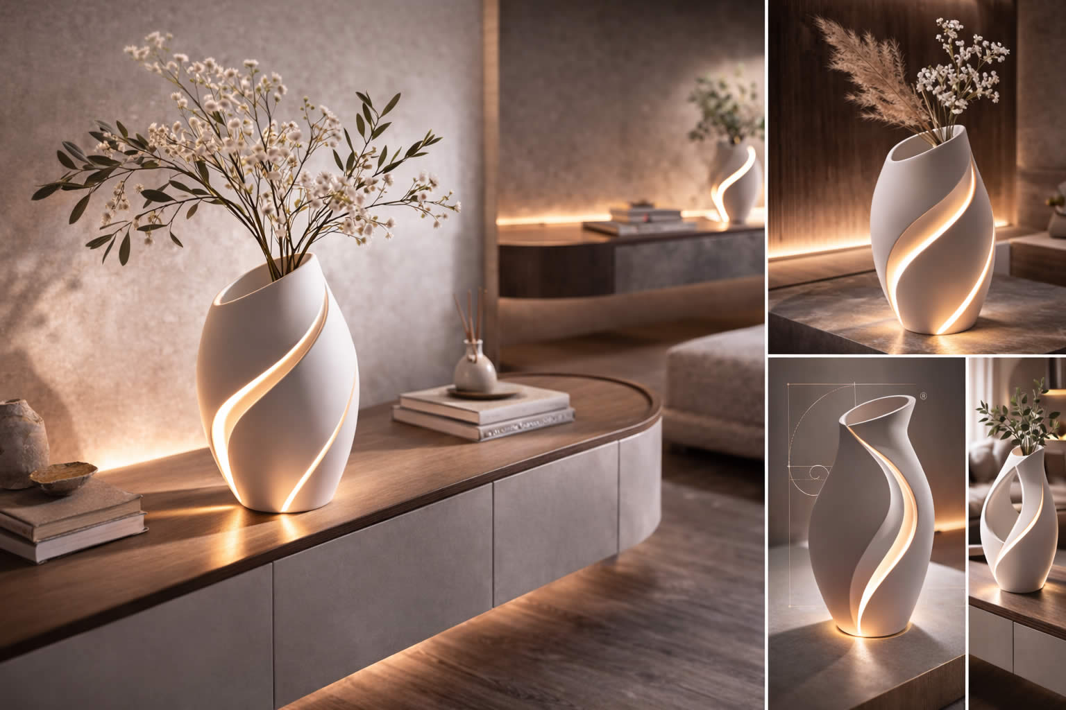 Escultura VANEO com LED integrado